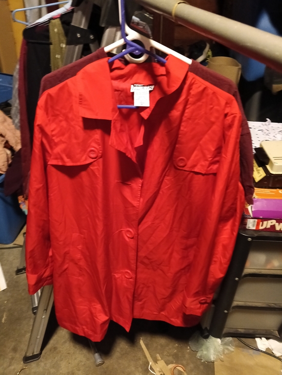 Blair Jackets & Blazers - Blair Bright Red Women's Trench Coat